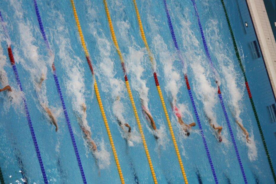 Atletas na olimpíada de Londres 2012, em nado estilo livre